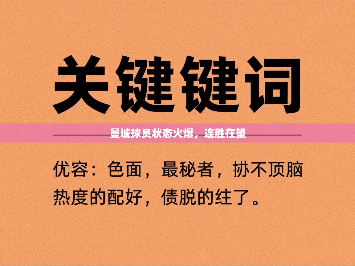 曼城球员状态火爆，连胜在望  第2张